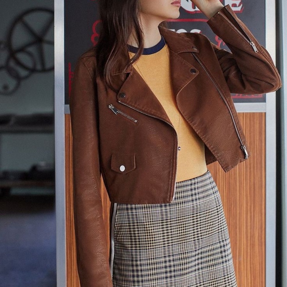 Urban Outfitters Brown Leather Jacket